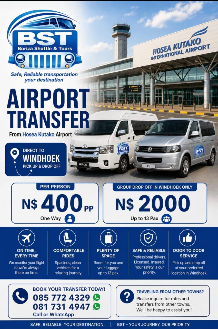 Boriza Airport → Windhoek poster