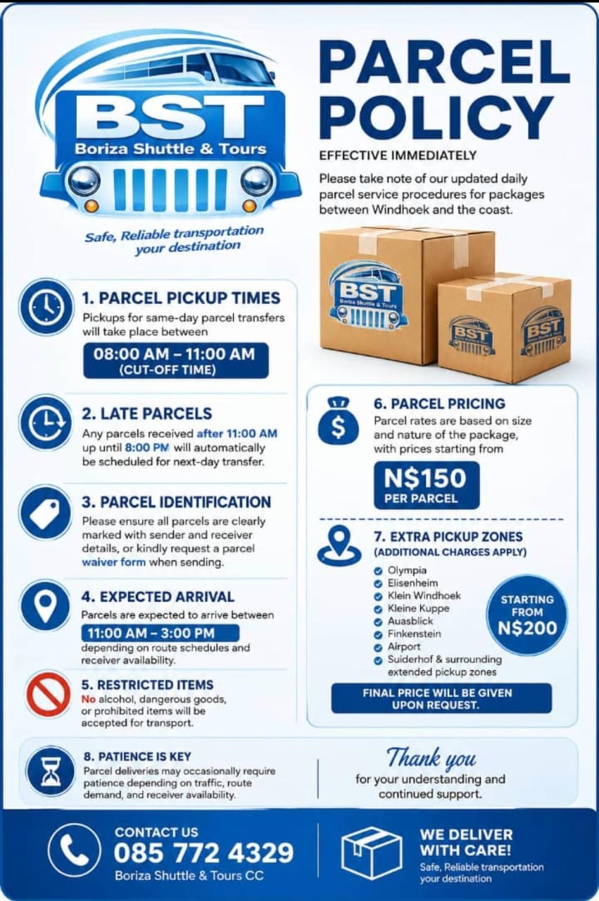 Boriza Parcel policy poster